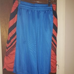 Medium Blue and Orange Nike Basketball Shorts